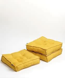 Buy SKANDA FAB Zig ZAG Square Floor Cushions | Floor Cushion | Micro ...