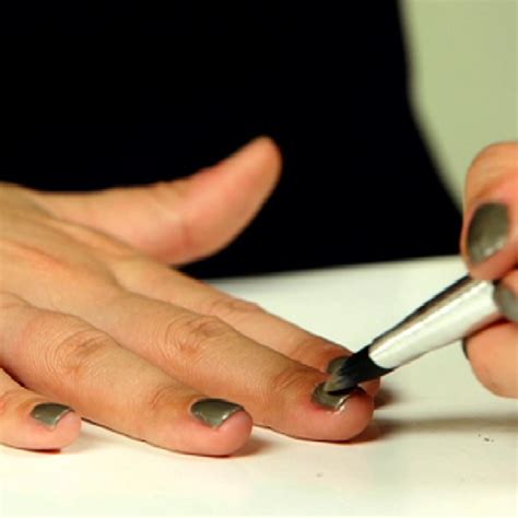 fix chipped tile with nail polish