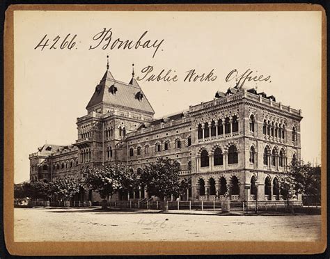 Bombay (Mumbai) Public Works Offices - 19th Century Photograph - Old ...