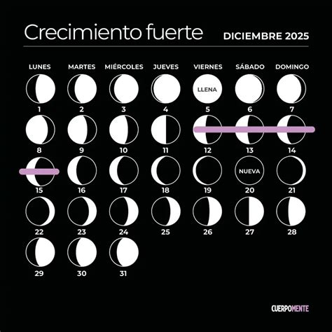 Calendario lunar de diciembre 2025: fases de la luna, corte de pelo y ...
