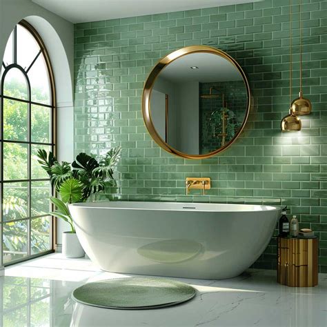 Seafoam Green Subway Tile Bathroom | Get A $1 Sample
