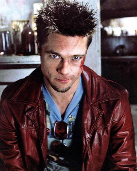 Fight Club Brad Pitt Tyler Durden Real Leather Jacket Red FC Coat, Mens ...