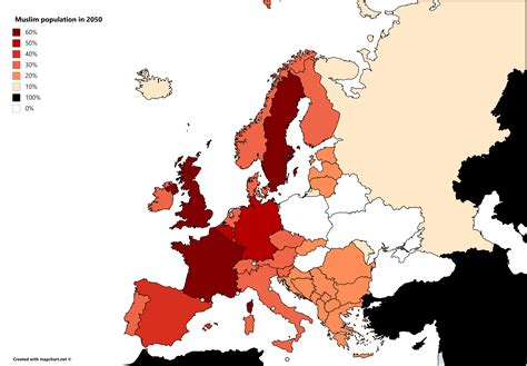 The Muslim population in 2050 - Vivid Maps