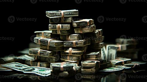 Stack of money on the table, concept background, AI Generated 33520743 ...