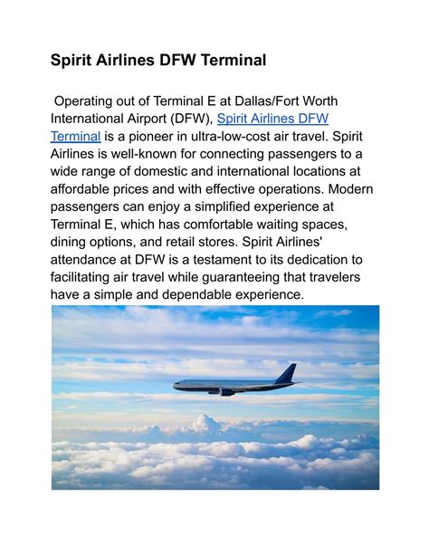 Spirit Airlines DFW Terminal | PDF to Flipbook