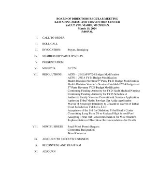 Fillable Online Sault Tribe Board meets March 19 in Sault Ste. Marie ...