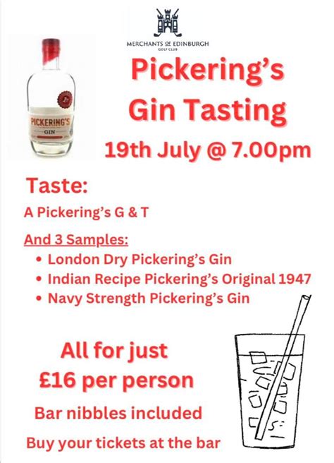 Pickering Gin Tasting, 10 Craighill Gardens, EH10 5PY Edinburgh, United ...