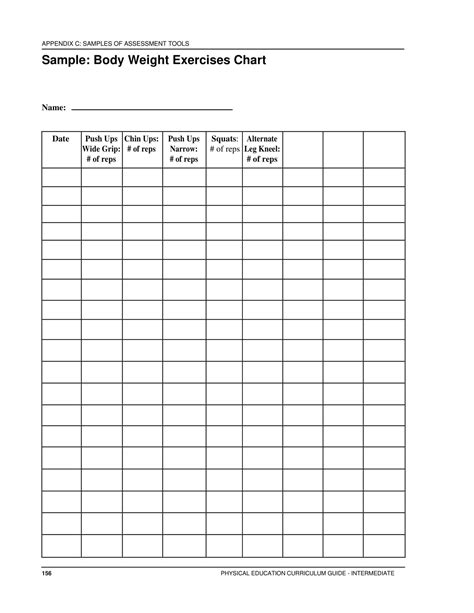 Body Muscle Exercise Chart 的图像结果