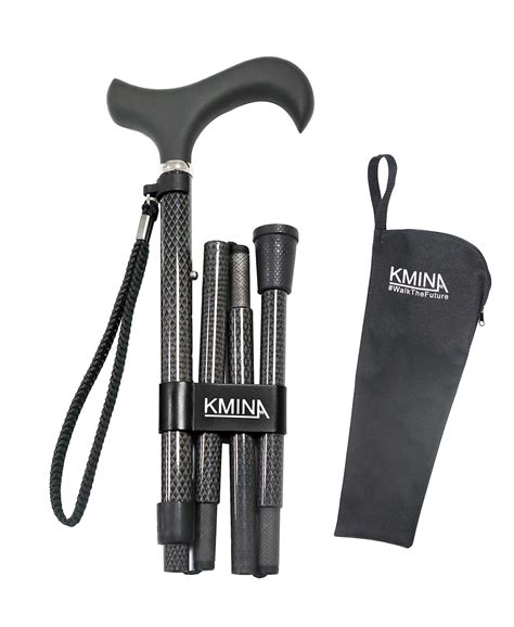 KMINA PRO - Carbon Fiber Walking Stick Foldable for Old People, Women ...