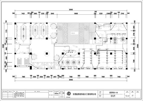 [室内装修设计]某600平方咖啡厅室内装修设计施工图 - 土木在线