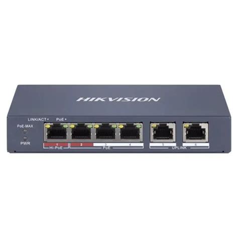 Buy hikvision ds 3e1106p ei 4 port fast ethernet smart poe switch Best ...