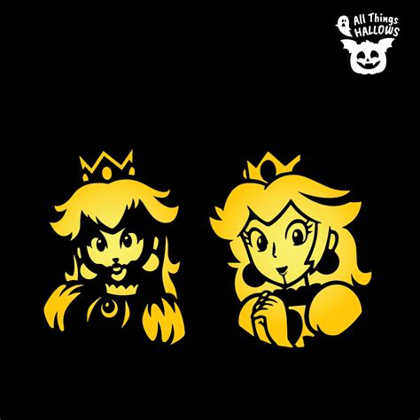 Princess Peach Pumpkin Stencil (Super Mario) - Allthingshallows.com ...