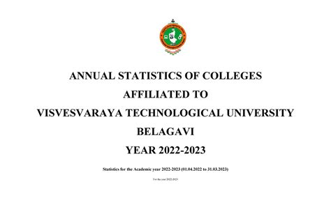 ISE VTU Annual Report 2022-23: College Statistics Overview - Studocu