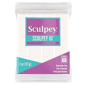 Polyform S302-001 Sculpey-3 Polymer Clay, 2-Ounce, White : Amazon.in ...