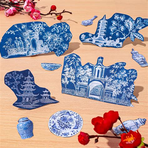 Whaline 24 Sheets Chinoiserie Pattern Paper 12 India | Ubuy