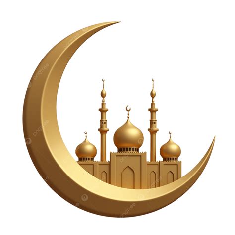 Crescent Moon And Mosque Celebrating Ramadan Islamic Traditions ...