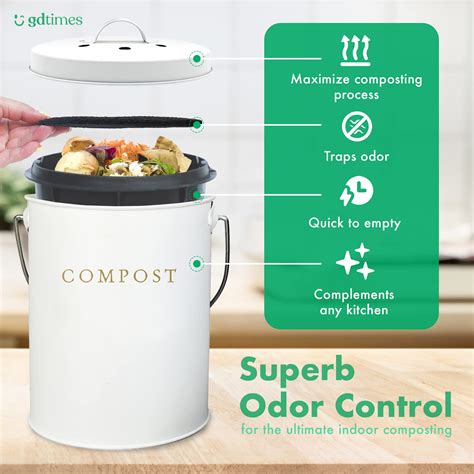 White Compost Bin Kitchen Counter, Kitchen Compost Bin Countertop ...
