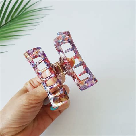 Tortoise Marble Dior Hair Clip / Leopard French Hair Claw / - Etsy