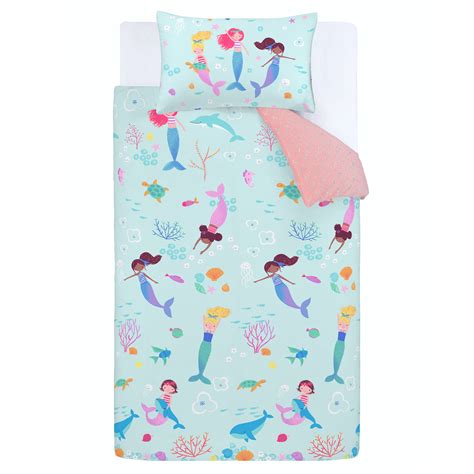 Blue Catherine Lansfield Mermaid Childrens Bedding | Terrys