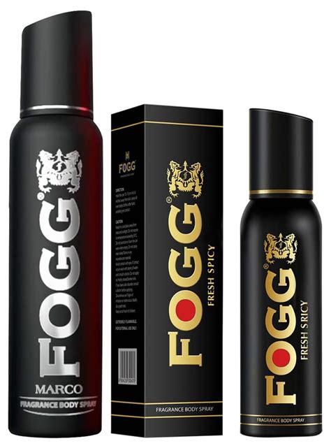Buy Fogg Fresh Deodorant Spicy Black Series For Men, 120ml&Fogg Marco ...