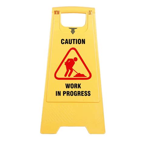 TARGET HYGIENE Work in Progress Sign Caution Standing Sign Board ...