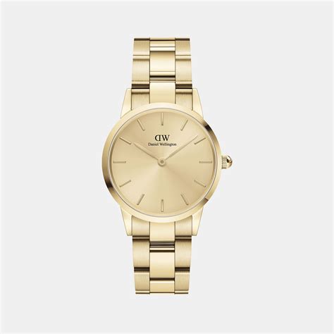 Daniel Wellington Iconic Women Quartz Gold Dial Analog Stainless Steel ...
