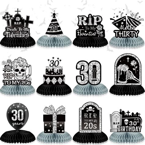 12 Pack Rip to My 20s Birthday Decorations, Death to My 20s Decorations ...