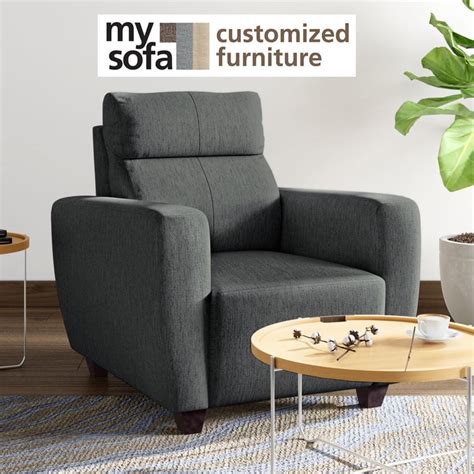 Buy Helios Emily Fabric 1-Seater Sofa - Customized Furniture from ...