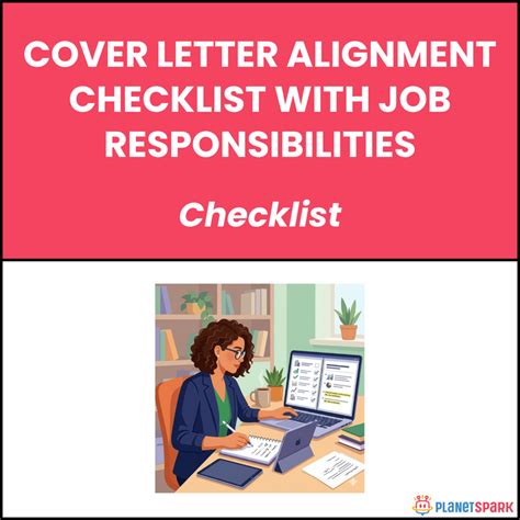 Cover Letter Alignment Checklist With Job Responsibilities | PlanetSpark