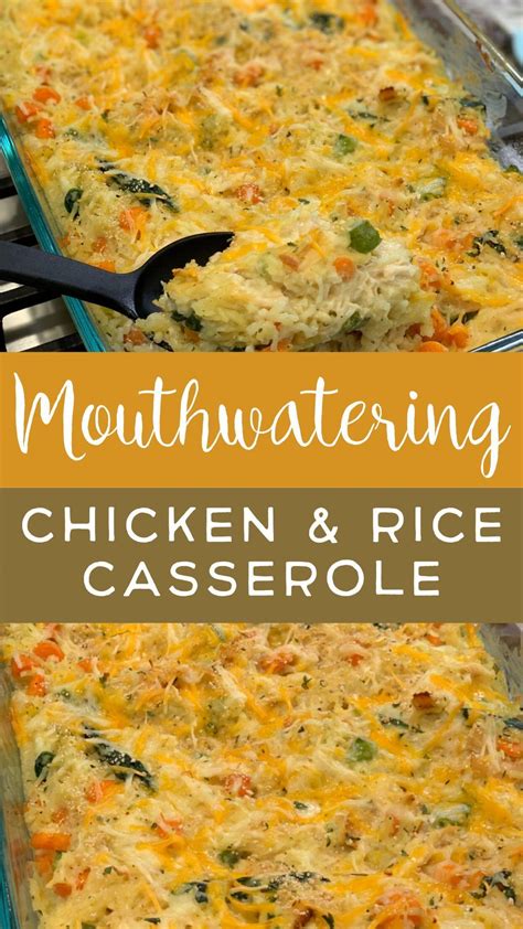 Mouthwatering Chicken and Rice Casserole - The Cookin Chicks | Chicken ...