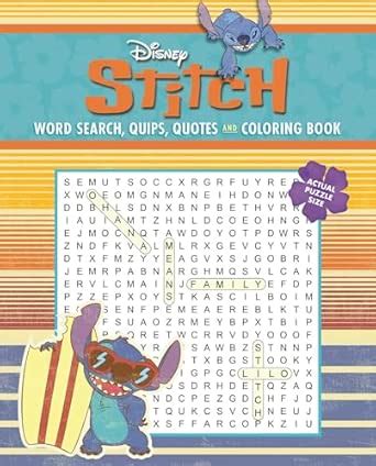 Disney Stitch Word Search, Quips, Quotes and Coloring Book : Editors of ...