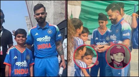 Virat Kohli meets his childhood lookalike, shows Rohit Sharma; kid ...