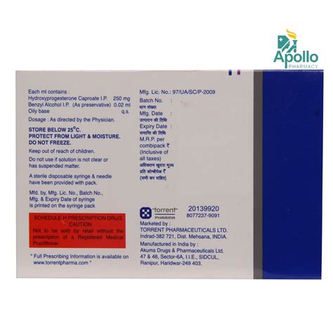 Uniprogestin 250mg Injection 1ml Price, Uses, Side Effects, Composition ...