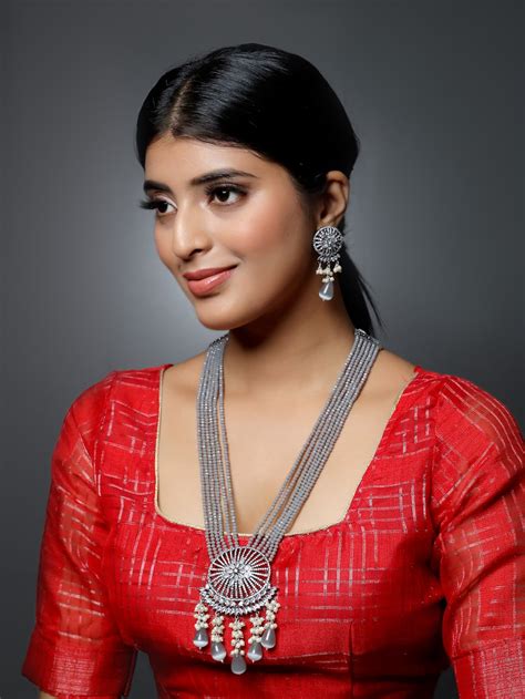 Adelaide Necklace Set With Monalisa Stone Hangings And Dori– Imeora