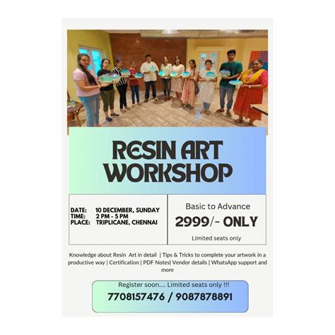 Resin Art Workshop - OFFLINE, Triplicane, Chennai, 10 December 2023 ...