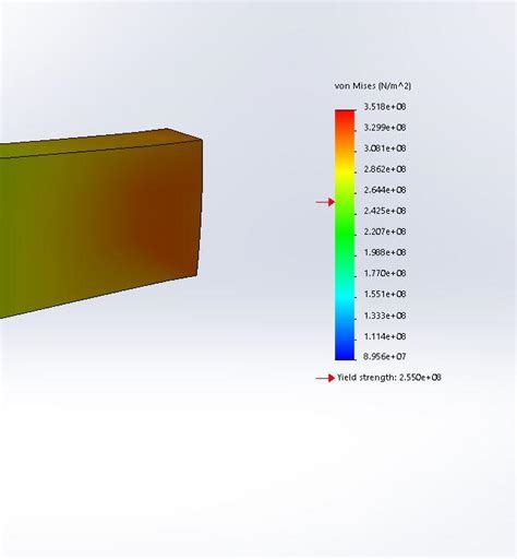 SolidWorks 2020 Simulation Z Deflection 的图像结果
