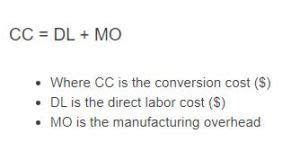 Image result for Conversion Cost Formula