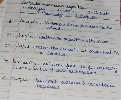 What are the steps to write an algorithm? - Brainly.in
