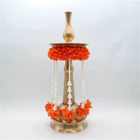 Handmade Artificial Flower Lamp Thoran - Orange