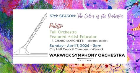 WSO - April 2024: The Colors of the Orchestra, Warwick City Hall ...