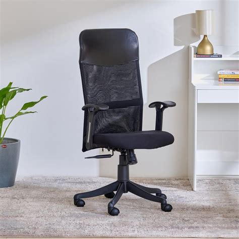 Buy Pascal Mesh High Back Office Chair - Black from Home Centre at just ...