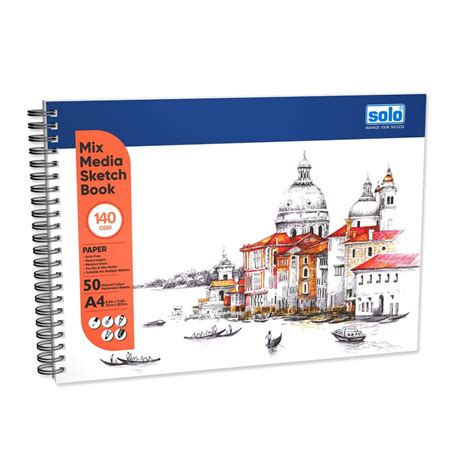 Mixed Media Sketchbook A4 (Landscape) - SCOOBOO - Solo
