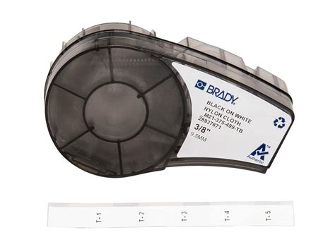 Brady M21-375-499-TB 16 Length 0.375 Width B-499 Nylon Cloth Black On ...