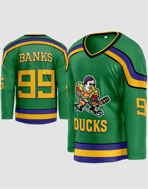 Adam Banks #99 Mighty Ducks Hockey Jersey – 99Jersey® Official ...