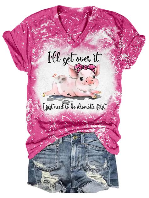 I Will Get Over It Tie Dye V Neck T-shirt – Wonder closets