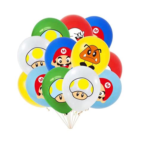 Buy 24 Pcs Super Mario Balloons Mario Bros Balloons for Birthday Party ...