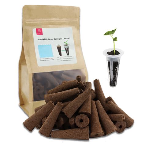 Buy 50 Pack Grow Sponges Compatible with Aerogarden and LAWNFUL ...
