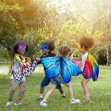 Buy D.Q.Z 12 PCS Kids Butterfly-Wings for Girls Fairy-Wings Bulk ...