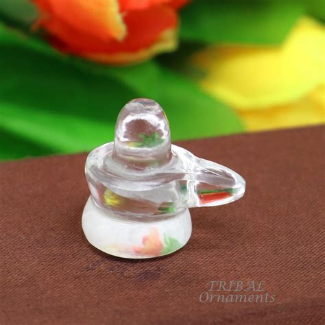 Amazing Natural sphatik crystal stone divine lor shiva lingam statue ...