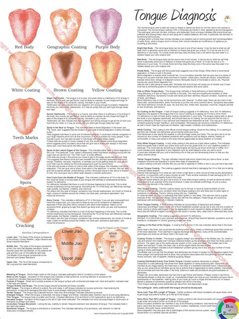 Tongue Diagnosis Poster